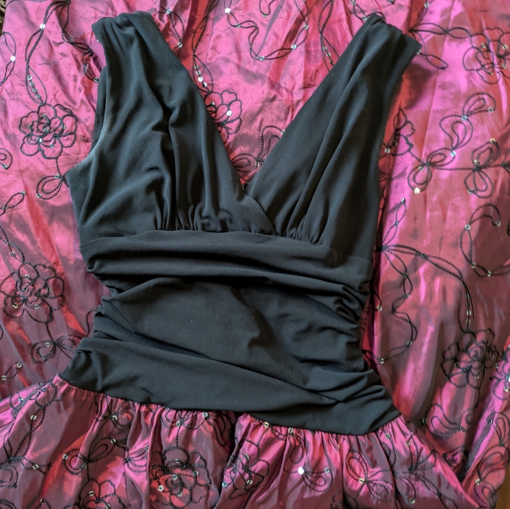 Size 6 Tea-Length Taffeta Dress - Cocktail Prom Homecoming Formal Party
